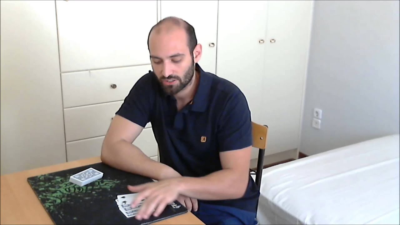 4 καρτες κατω και εξηγηση ( κολπο με τραπουλα )