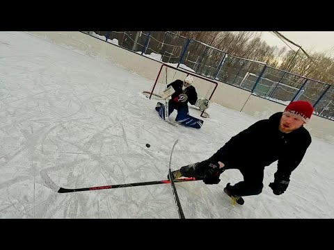Видео: Дворовый хоккей от первого лица
