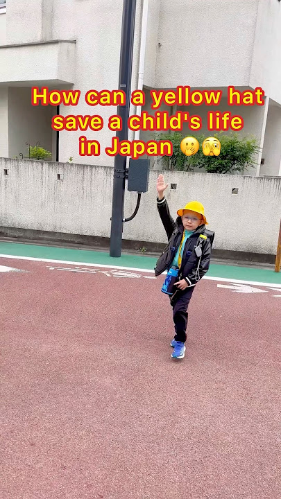 How does a yellow hat in Japan save children's lives?😧 #japan #tokyo #travel #school #shorts