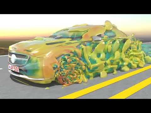 Car and tire fluid dynamics simulation