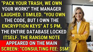 They Fired Their Encryption Lead – So She Locked Their Entire Database ♟️   Strategic Justice