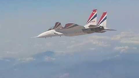F-15B Intelligent Flight Control System Performing Test Maneuvers over EAFB