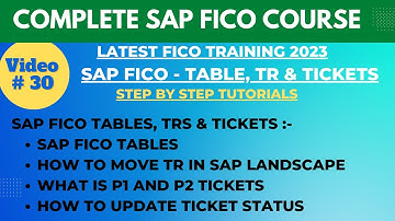 SAP FICO Class - 31 | Use of Tables in SAP | SAP FICO Tables | Real Time Work Management in SAP
