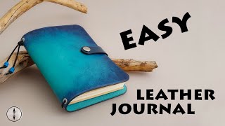 How to make a leather notebook cover | DIY Leather Journal cover | PDF Pattern