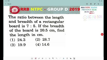the ratio between the length and breadth of a rectangular board 7825 with the breadth of the board i
