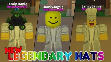 *NEW* LEGENDARY HATS! - Mining Simulator
