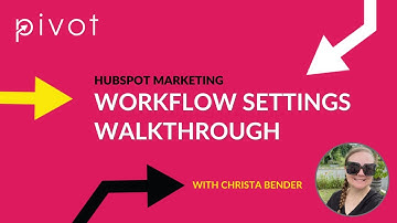 HubSpot Workflow Settings Walkthrough