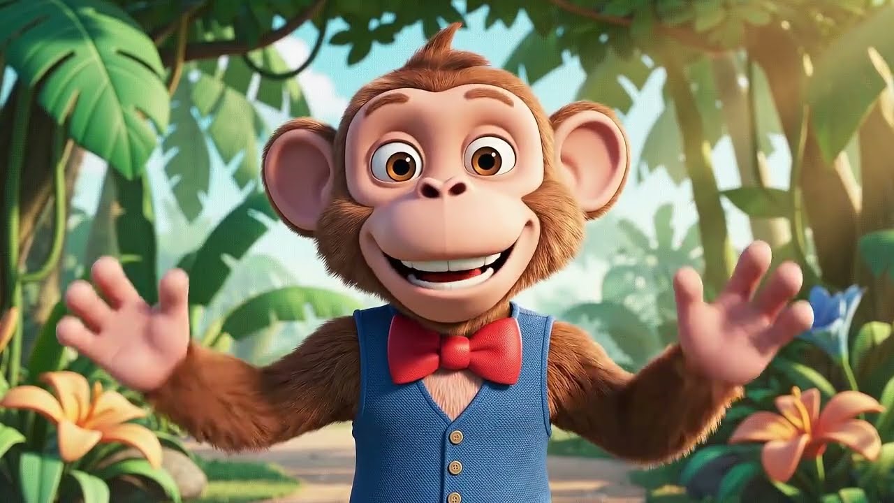 Cute Monkey Rhymes 🐒 | Kids Songs & Animation