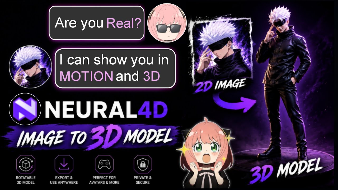 I Accidentally Turned My Anime Husband Into a 3D Model with Neural4D 💀