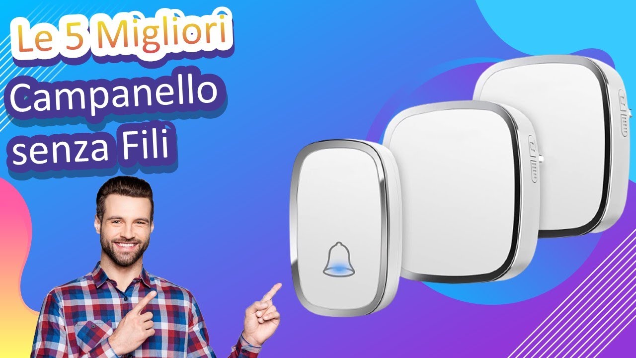 58 Toni Impermeabile,Senza Batteria con Sistema di Apprendimento Controllo del Volume a 5 Livelli ORNO TORINO Campanello Senza Fili da Esterno