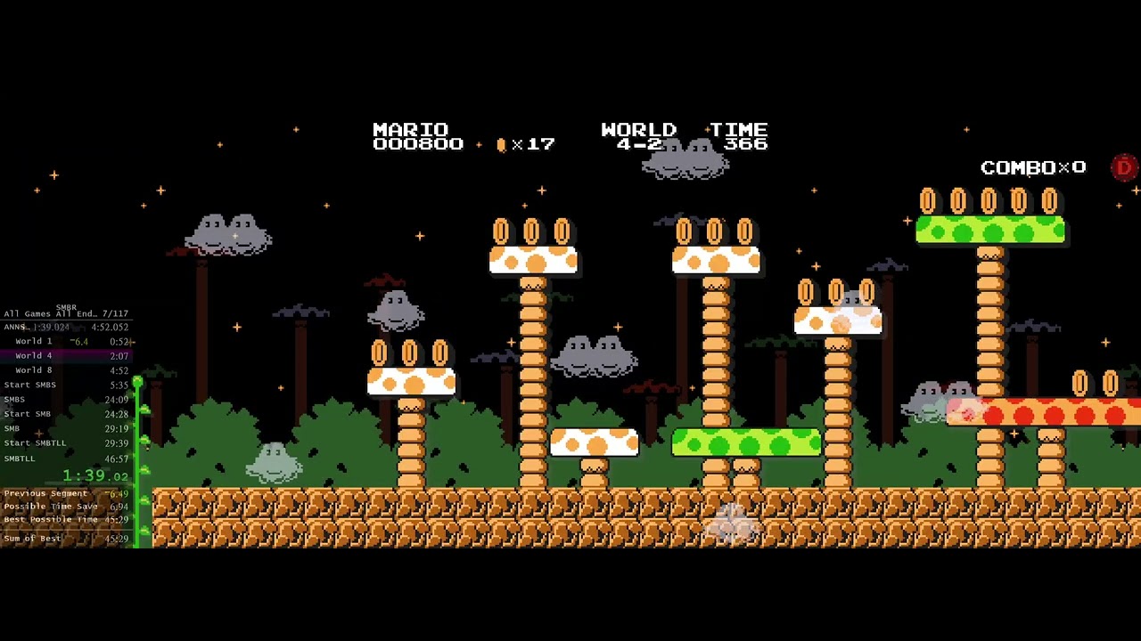Super Mario Bros. Remastered All Night Nippon SMB any% WR in 4:32.833