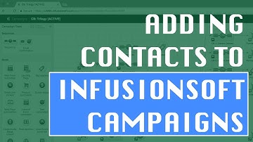 Adding Contacts to an Infusionsoft Campaign | Monkeypod Marketing