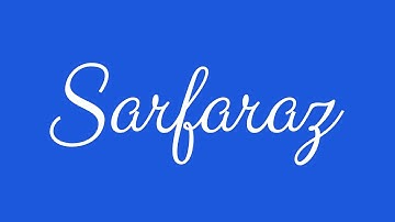 ✎ Sarfaraz ✎ English Cursive Handwriting Tutorial