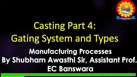 Casting Part 4: Gating System and Types by Shubham Awasthi | B.Tech.| Mechanical | 4th Sem | MP.