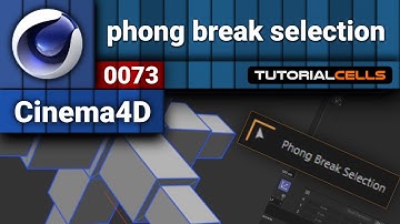 0073. phong break selection in cinema 4d