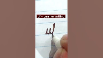 How to write small letter uf | Cursive writing a to z #cursivewriting #handwriting  #shorts #cursive