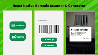 React Native Barcode Scanner & Generator app