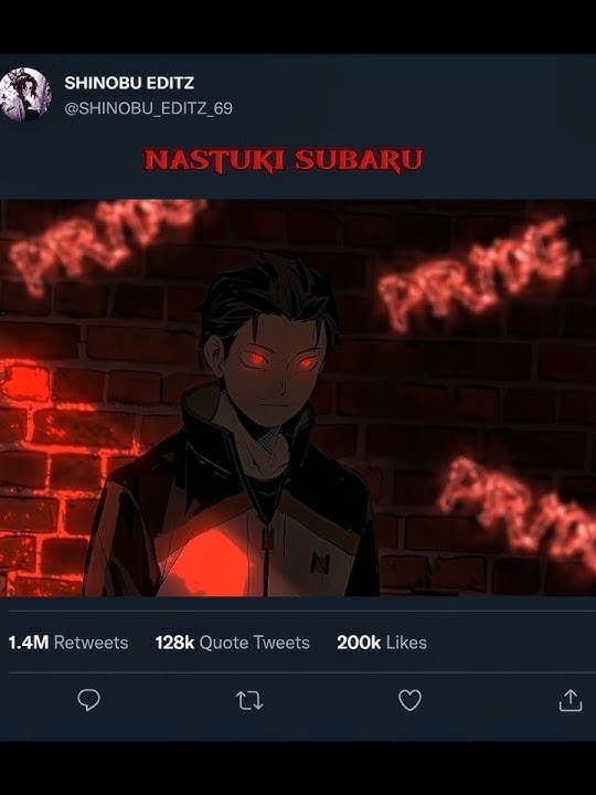 NASTUKI SUBARU EDIT ☠️👹  subaru transformation 💀🗿