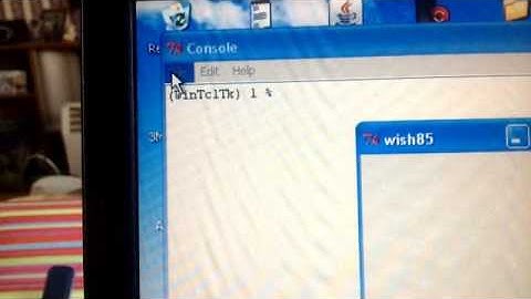 Tcl/Tk program in windows showing buttons.