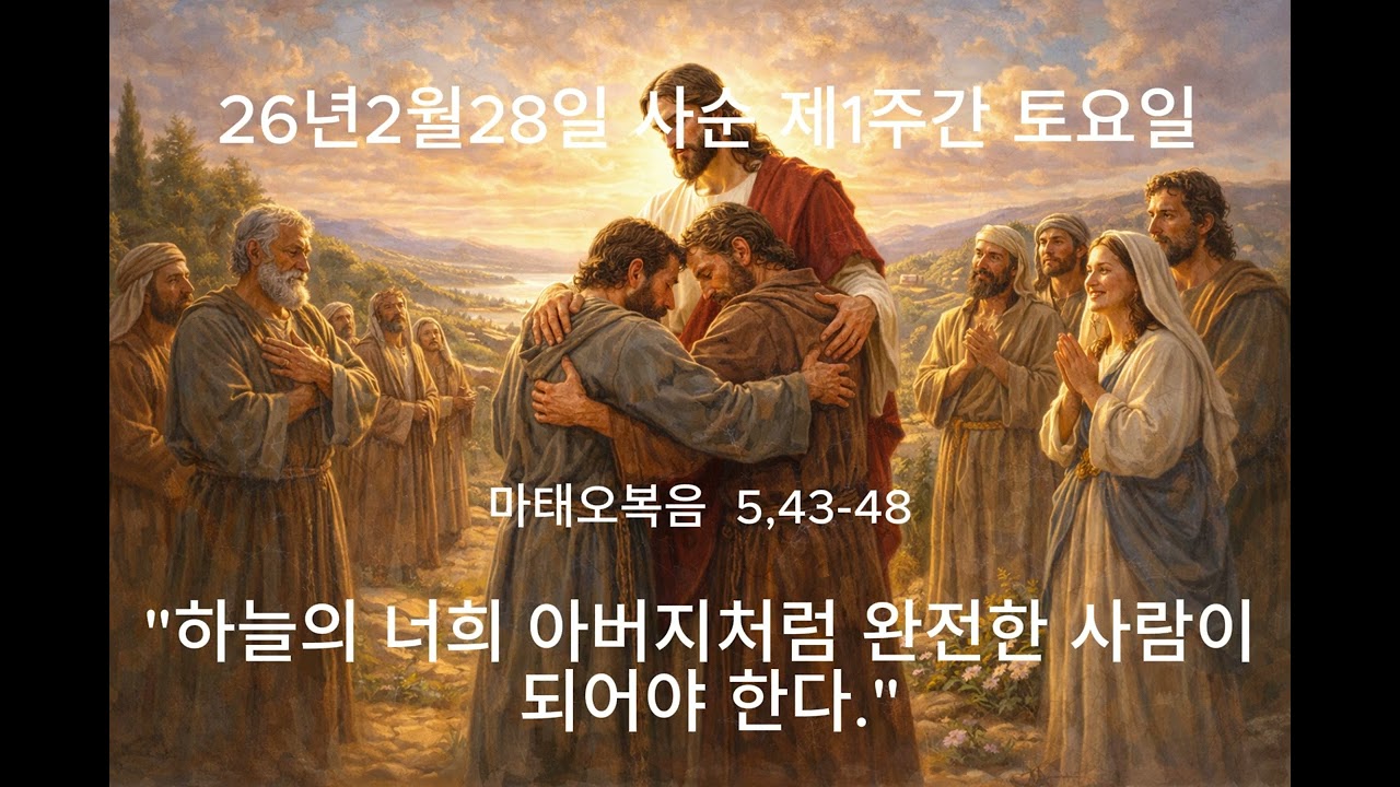 26년2월28일 사순 제1주간 토요일  