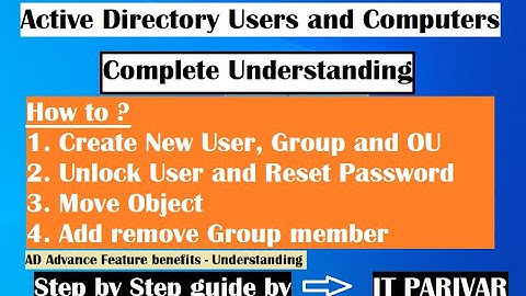 Active Directory Users And Computers Complete Understanding | AD