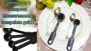 Tablespoon & Teaspoon measurement compete Guide by RecpieswithOzii ||how many teaspon in 1 tablespon