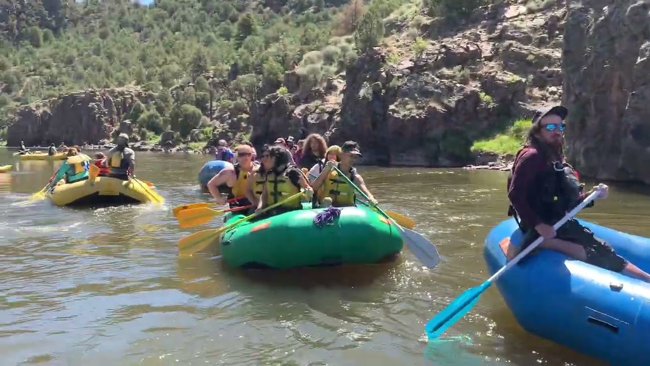 Rafting on the Colorado River between Pumphouse and Radium