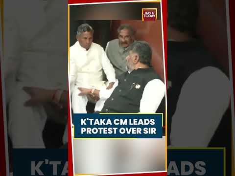 Karnataka CM DKS, Ministers Protest Over Alleged Voter Deletions, Demand FIR In SIR Row #shorts