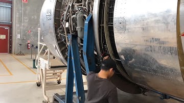 Boeing 747 Engine Thrust Reverser Gear Box Installation - Aviation Australia
