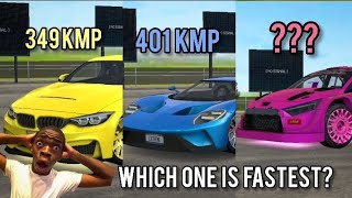 FASTEST CAR IN EXTREME CAR DRIVING SIMULATOR 🤯🤯| All Car's Top Speed Testing 🧐|#extremecardriving screenshot 4
