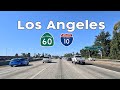 Los Angeles Freeway Journey: Interstate 10 and SR60 West Drive Tour with a Visit to Rodeo Drive, 4K