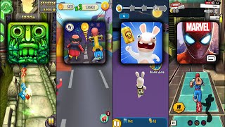Temple Run 2 Lost Jungle Vs Motu Patlu Run Vs Rabbids Crazy Rush Vs MARVEL Spider Man Unlimited screenshot 5