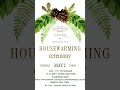 housing ceremony