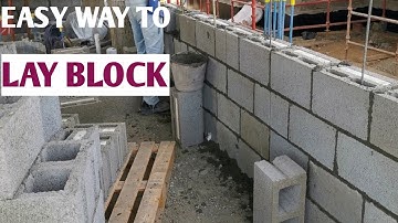How to layout block wall// How To Lay Block Fast and Easy!