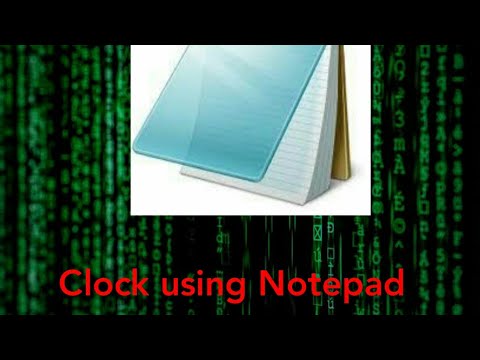Clock using Notepad | Notepad Tricks | How to make a clock | Infotech