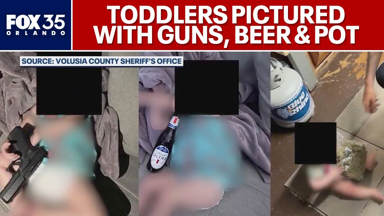 Florida man arrested after toddlers pictured with guns, beer, marijuana ...