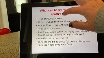 Blood Spatter Lecture Part 1🩸