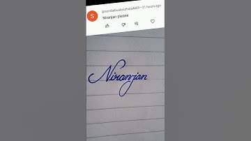 Niranjan beautiful name write in cursive writing #cursive#writing#beautiful#writing#shorts#feeds#