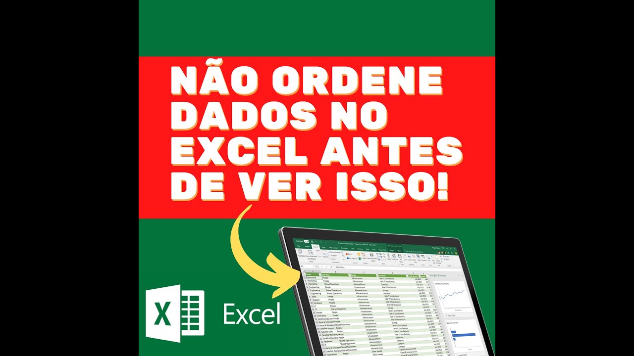 Como colocar em ordem alfabética ou numérica no Excel. Atualizado 2020