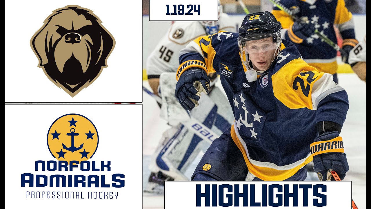 Newfoundland Growlers @ Norfolk Admirals | January 19 2024 | HIGHLIGHTS