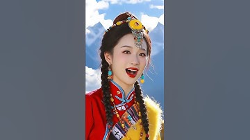 Thumbnail of Tibetan beauty, the most popular Tibetan dance song  "Golden Mountains"