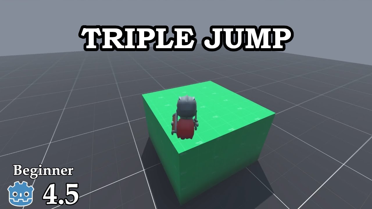 How to create a triple jump - Learn Godot 4 3D - no talking - YouTube