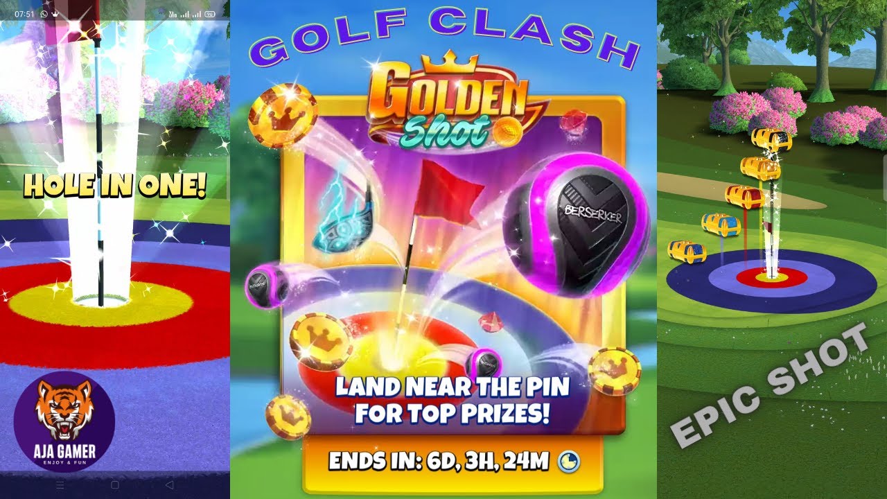 Golf Clash Golden Shot Hone in One! Epic Shot YouTube