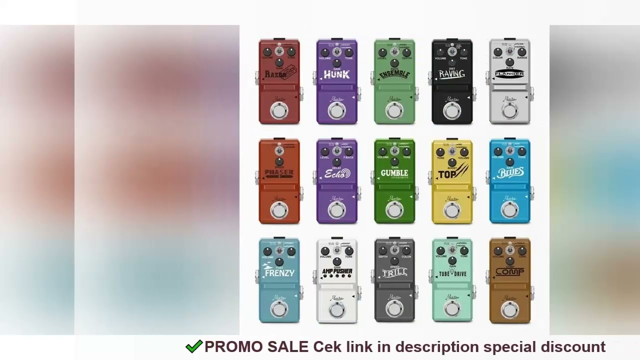 Rowin Pedal Para Guitarra Super Tiny Effects NANO Looper Flanger Booster Frenzy Compressor Tremolo T