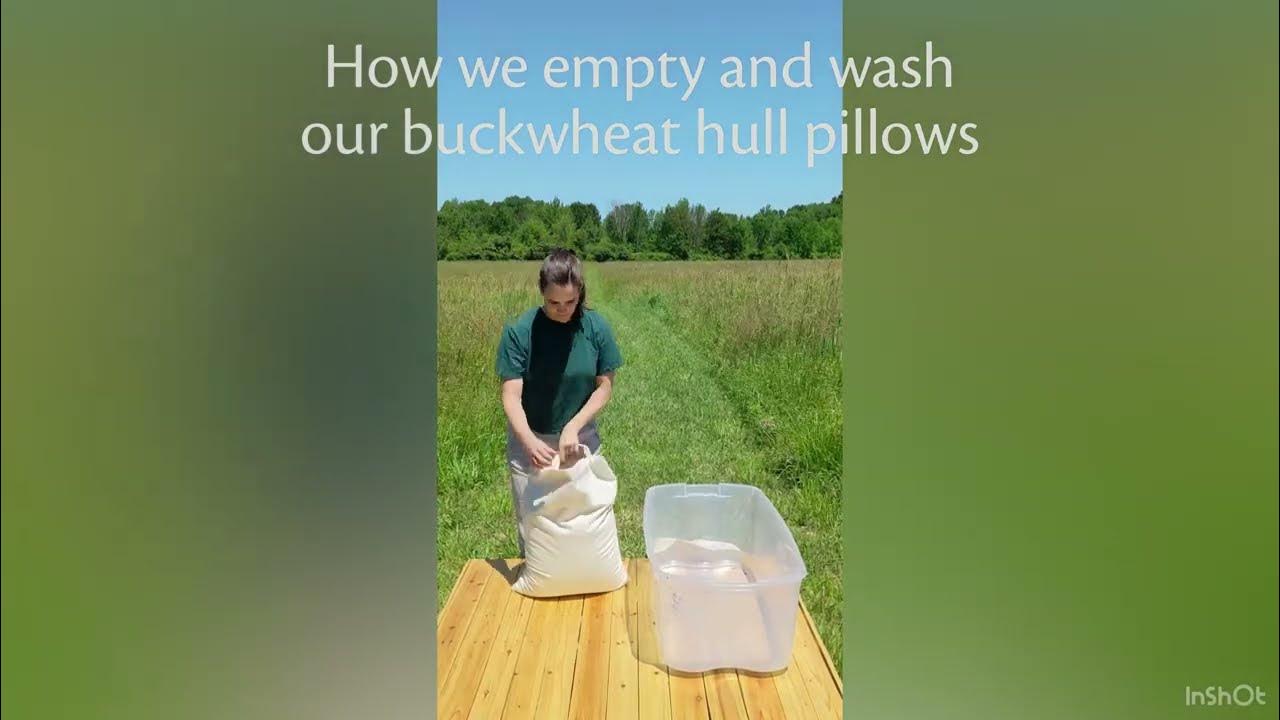How we wash our buckwheat hull pillows YouTube