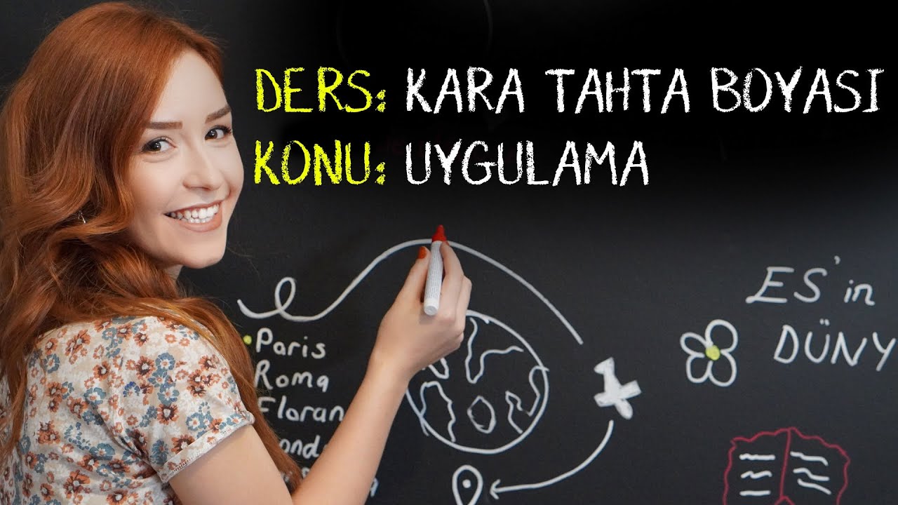 🎨 EVDE KARA TAHTA BOYASI NASIL YAPILIR?👩🏻‍🏫 | EVİNİZİN BİR KÖŞESİNİ EĞLENCELİ HALE GETİRİN🤗😊