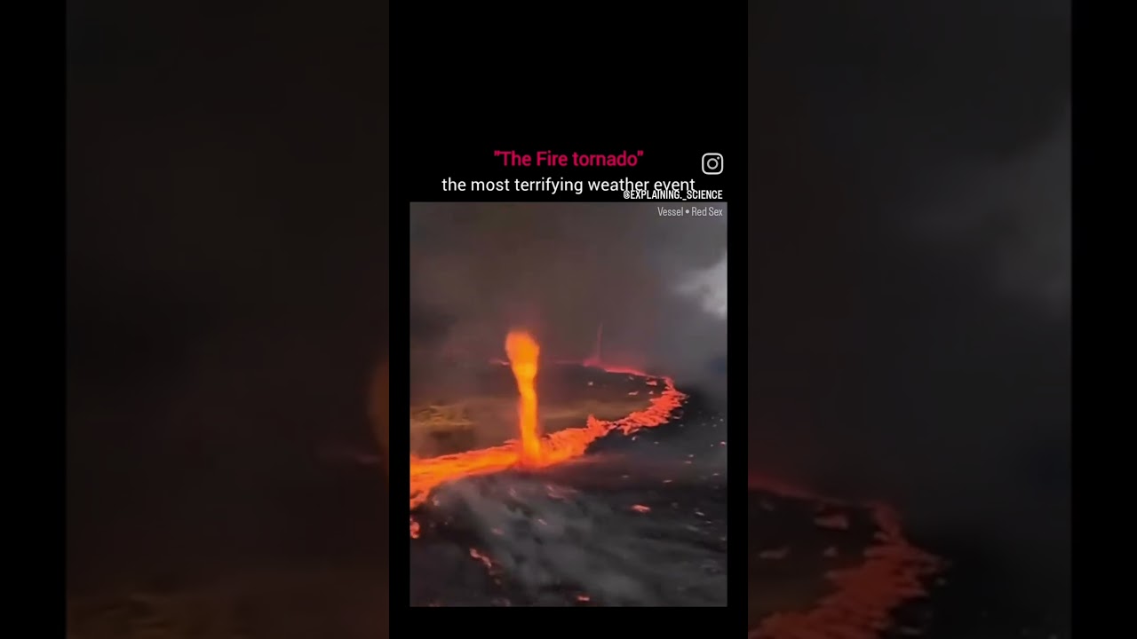 Fire Tornado Spinning Like a Movie Scene 