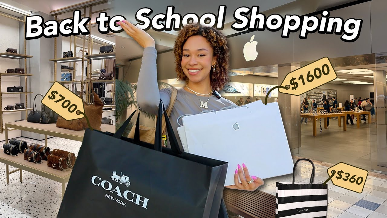 *LUXURY* BACK TO SCHOOL SHOPPING! 💳✨ apple, sephora, coach, target + pr haul giveaway