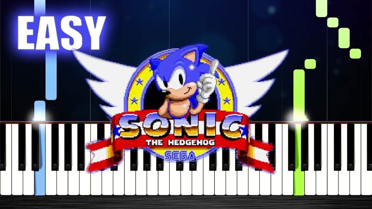 Sonic The Hedgehog - Green Hill Zone (SLOW EASY PIANO TUTORIAL) 