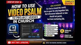 How to project verses using Video Psalm  Complete Step-by-Step Tutorial  Bible download ,Backgrounds